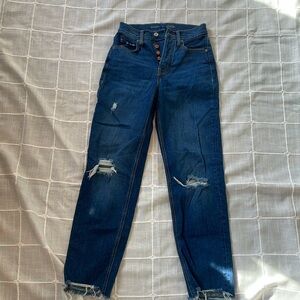 Old navy sky h straight extra high rise size 0 button fly